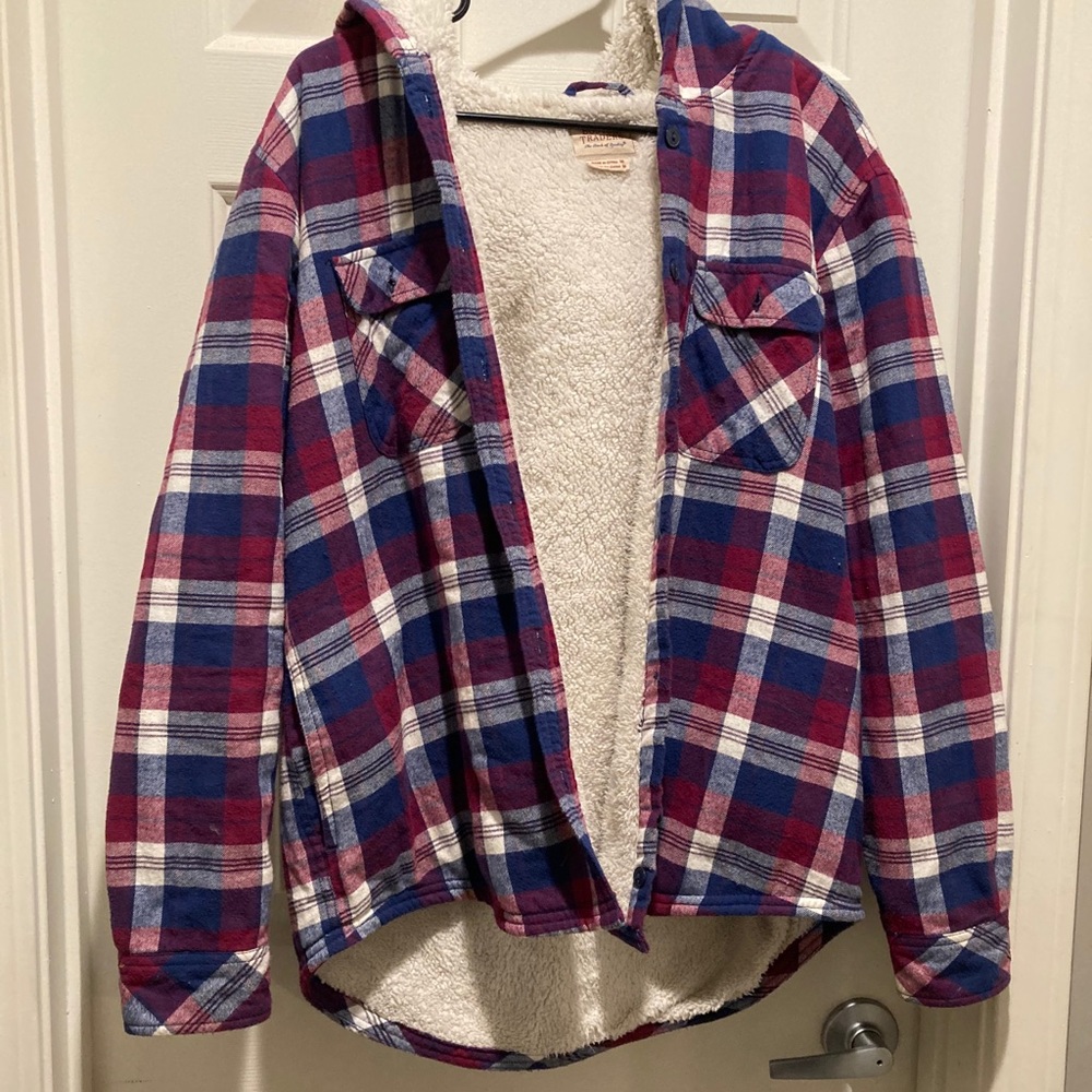 Women’s Oversized Plaid Sherpa Lined Jacket
